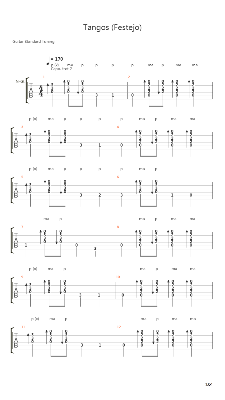 Tangos吉他谱