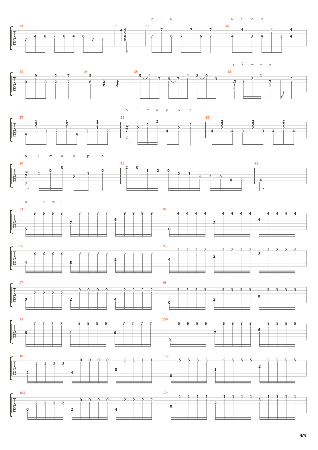 Tarifa吉他谱