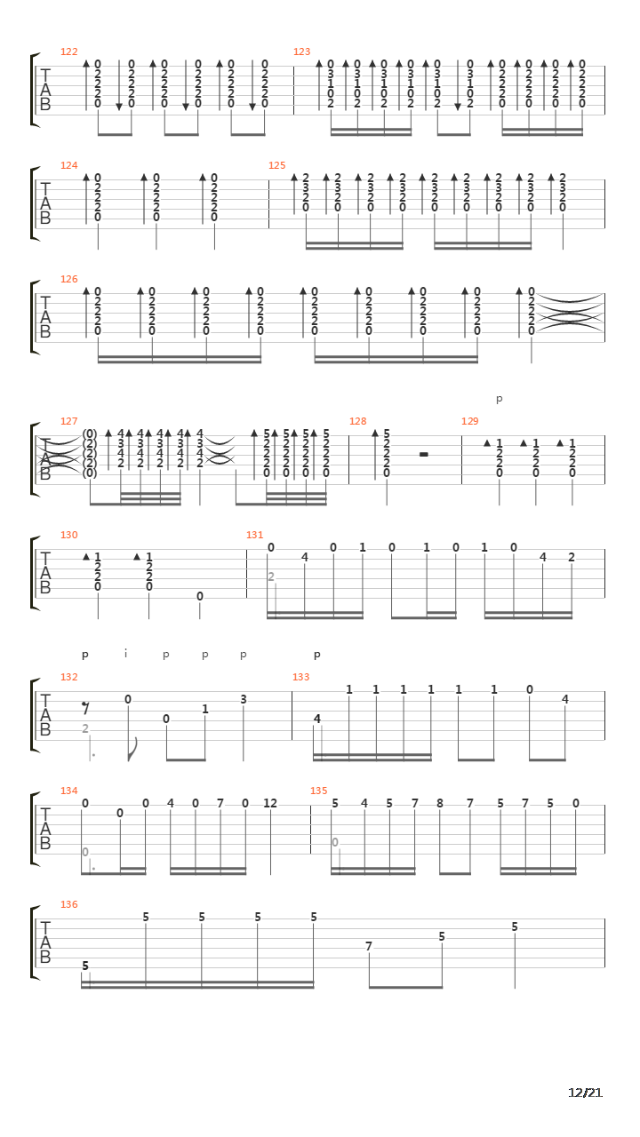 Tarifa吉他谱