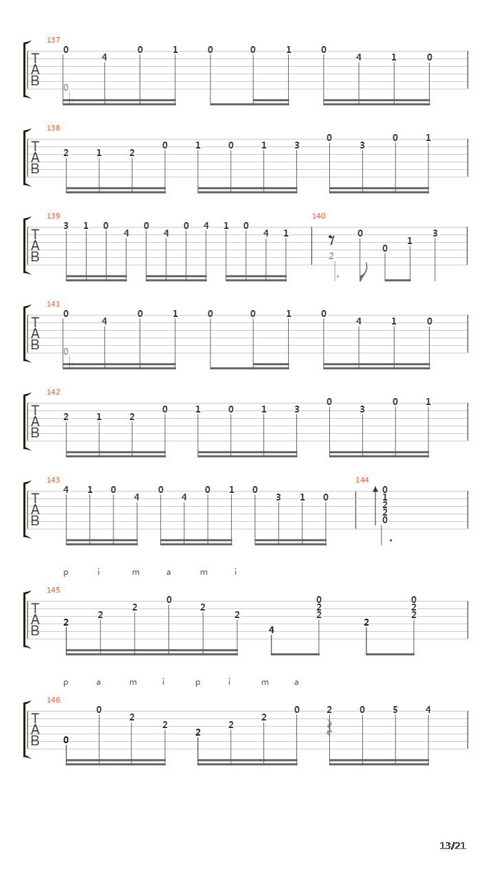 Tarifa吉他谱