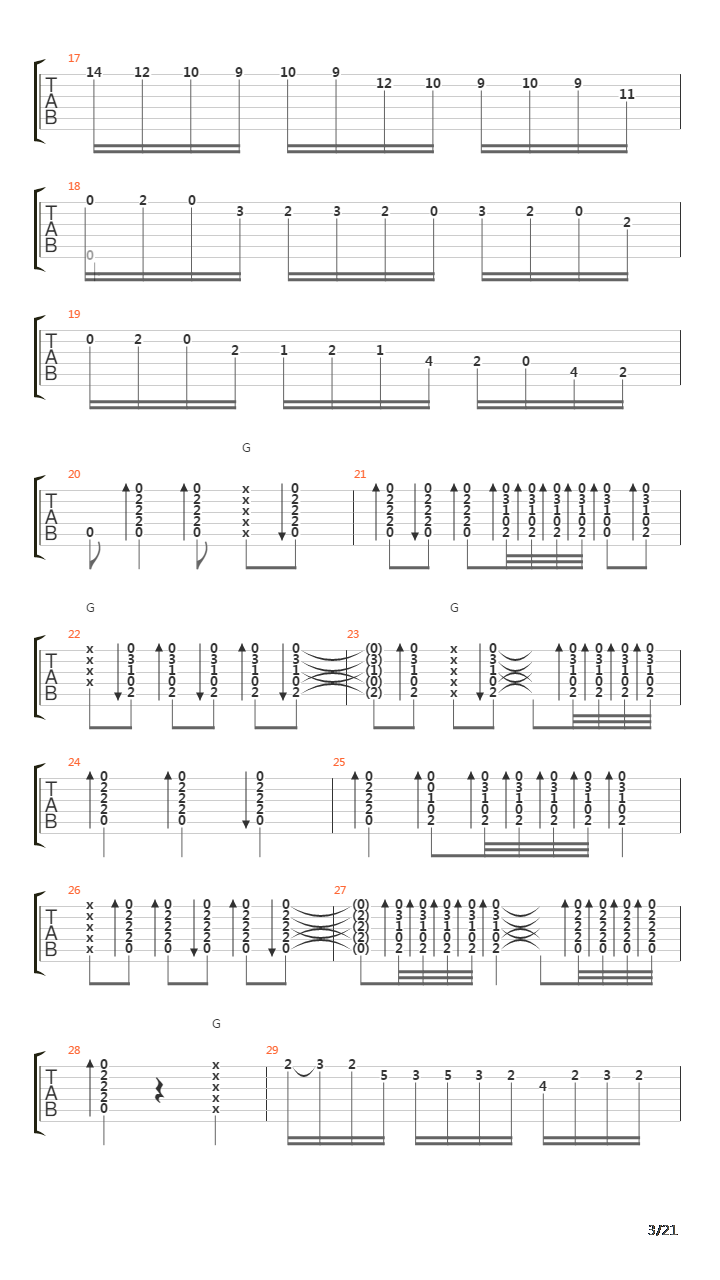 Tarifa吉他谱