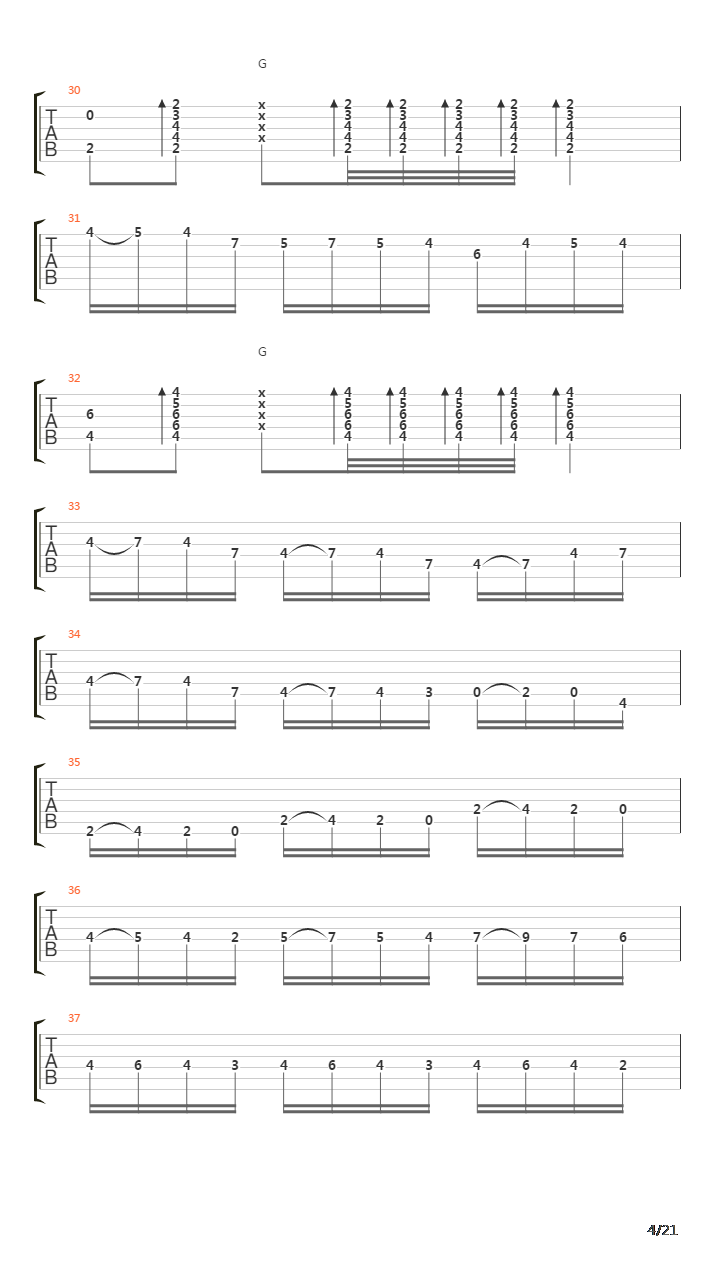 Tarifa吉他谱