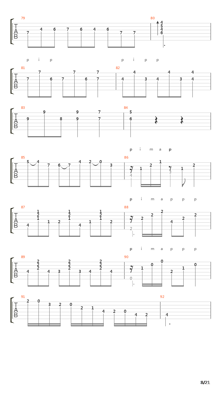 Tarifa吉他谱