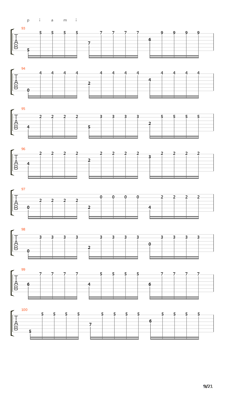 Tarifa吉他谱