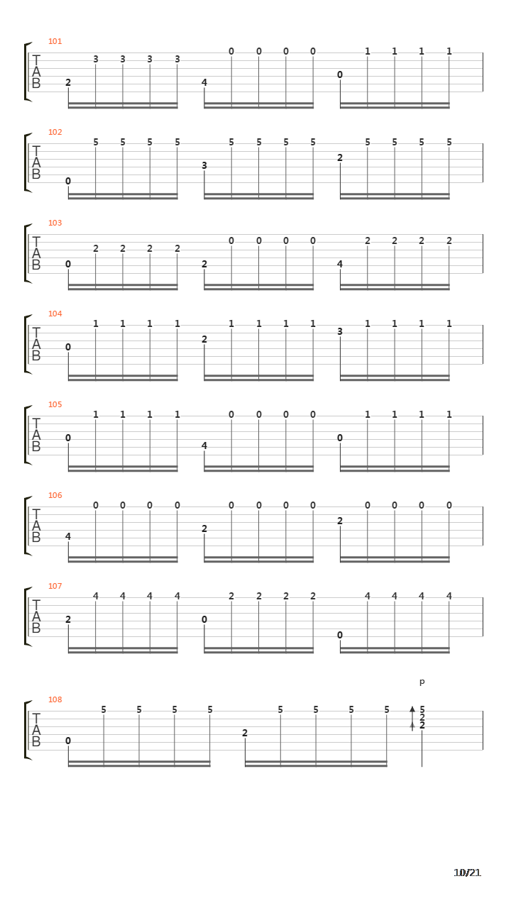 Tarifa吉他谱