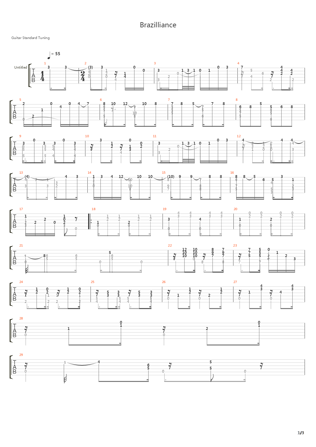 Brazilliance吉他谱