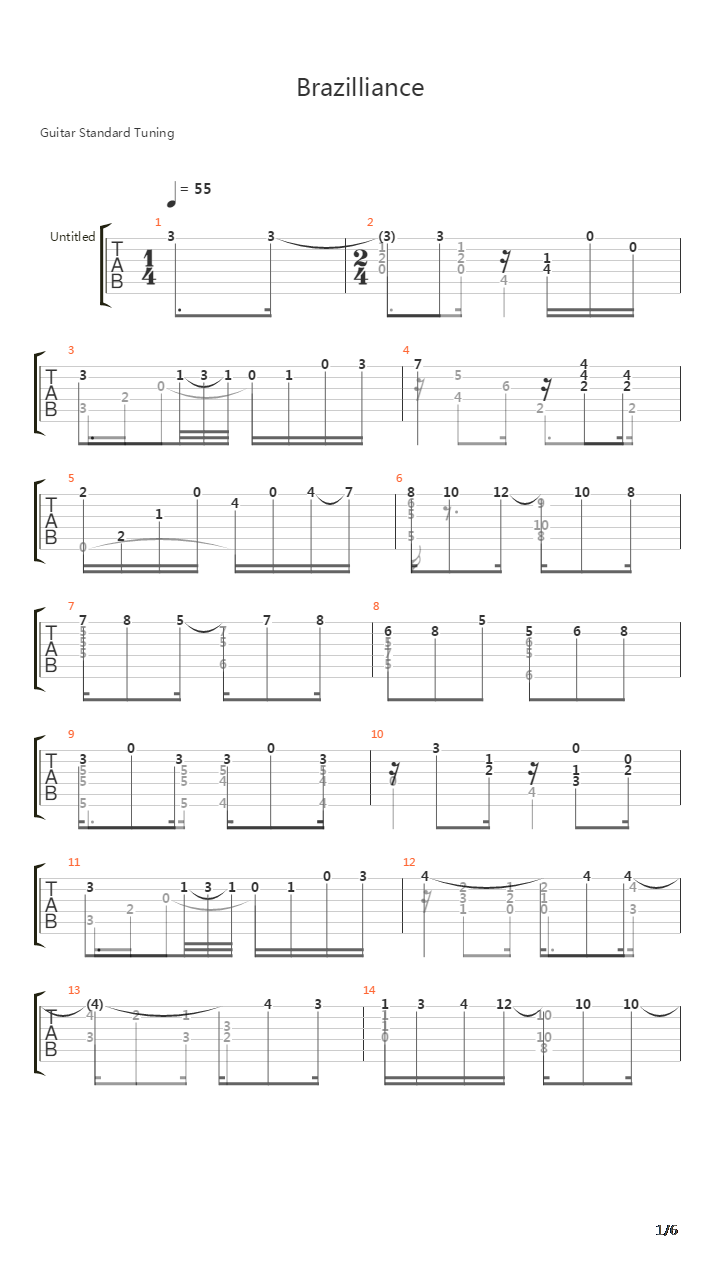 Brazilliance吉他谱