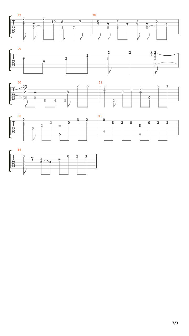 Choro Para Olga吉他谱