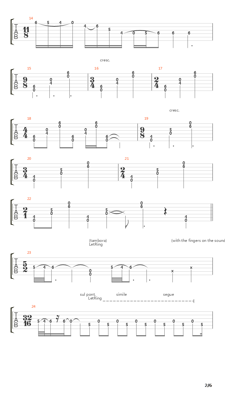 Canticum吉他谱