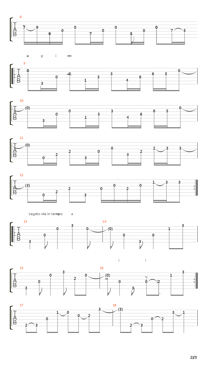 Estudios Sencillos (Study No 11)吉他谱