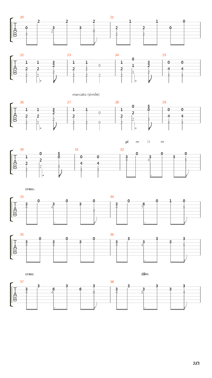 Estudios Sencillos (Study No 15)吉他谱