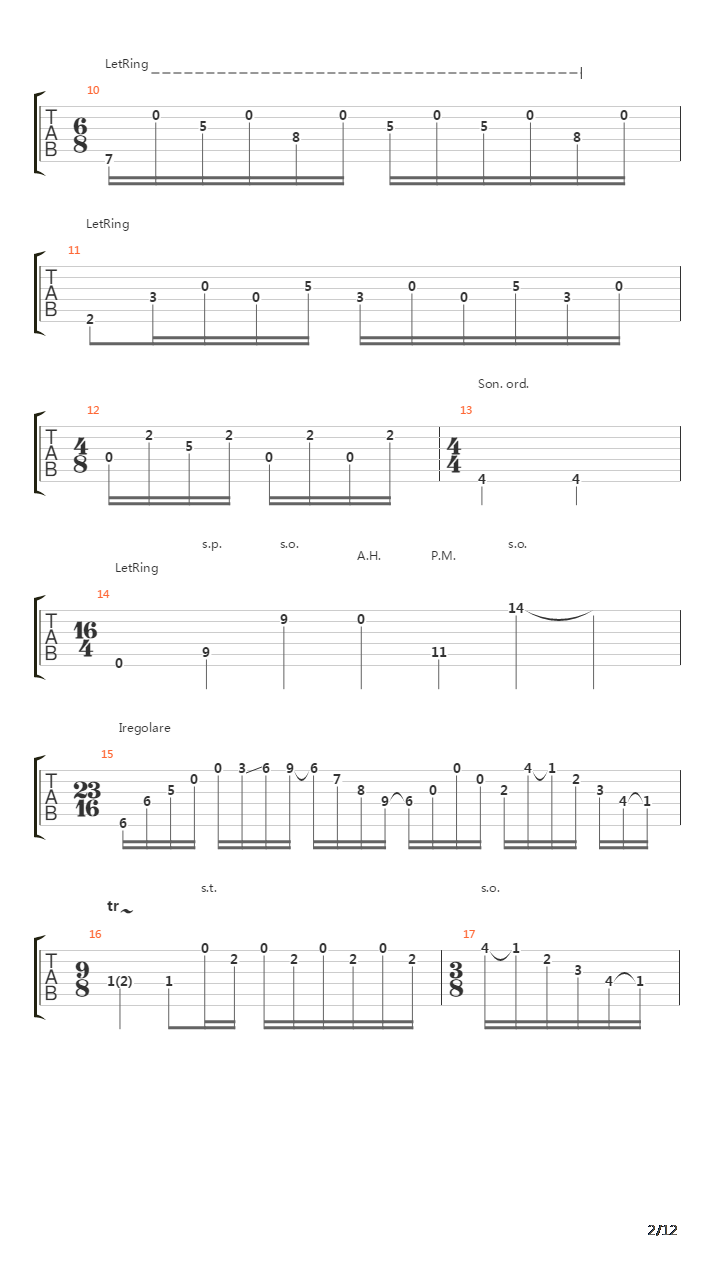 Parabola吉他谱