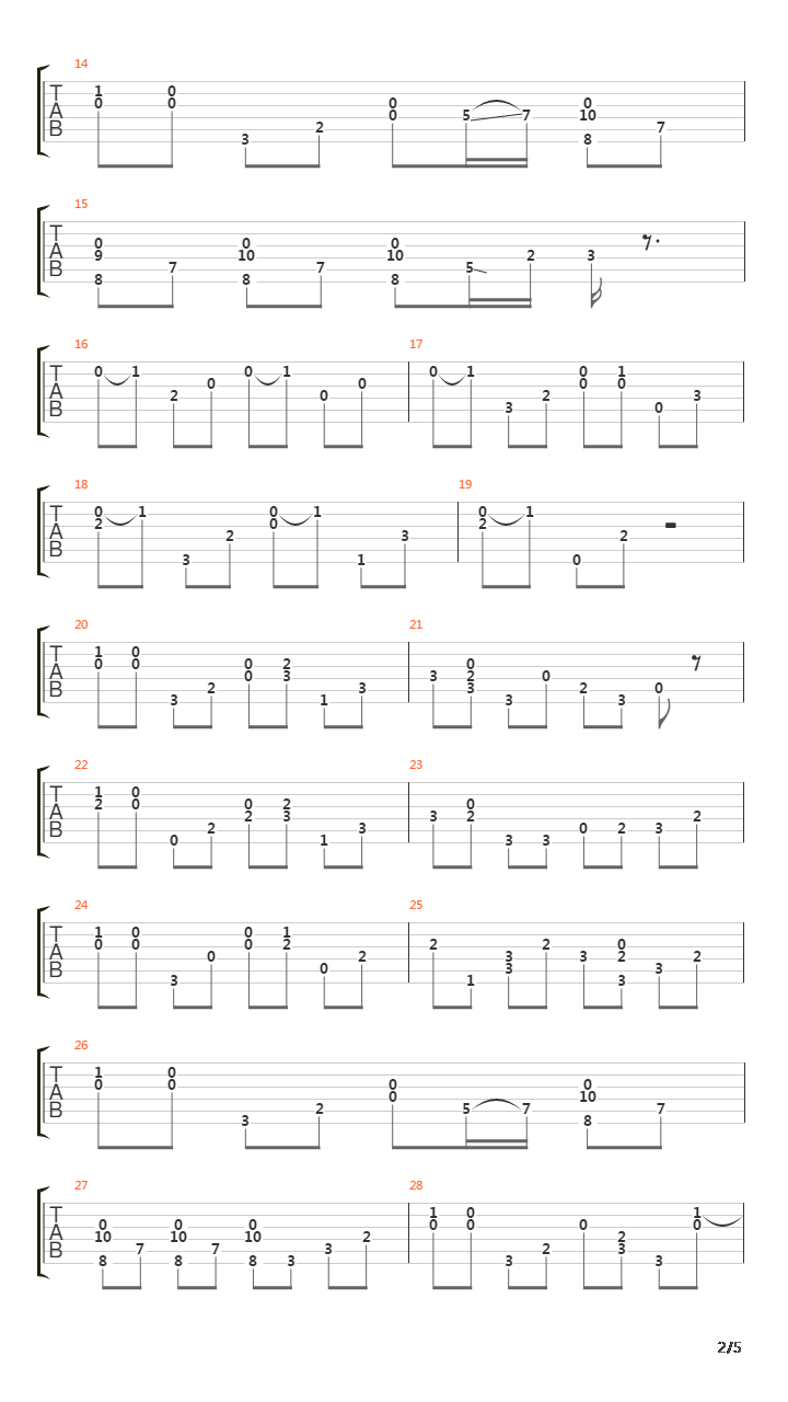 Acordian Bells吉他谱