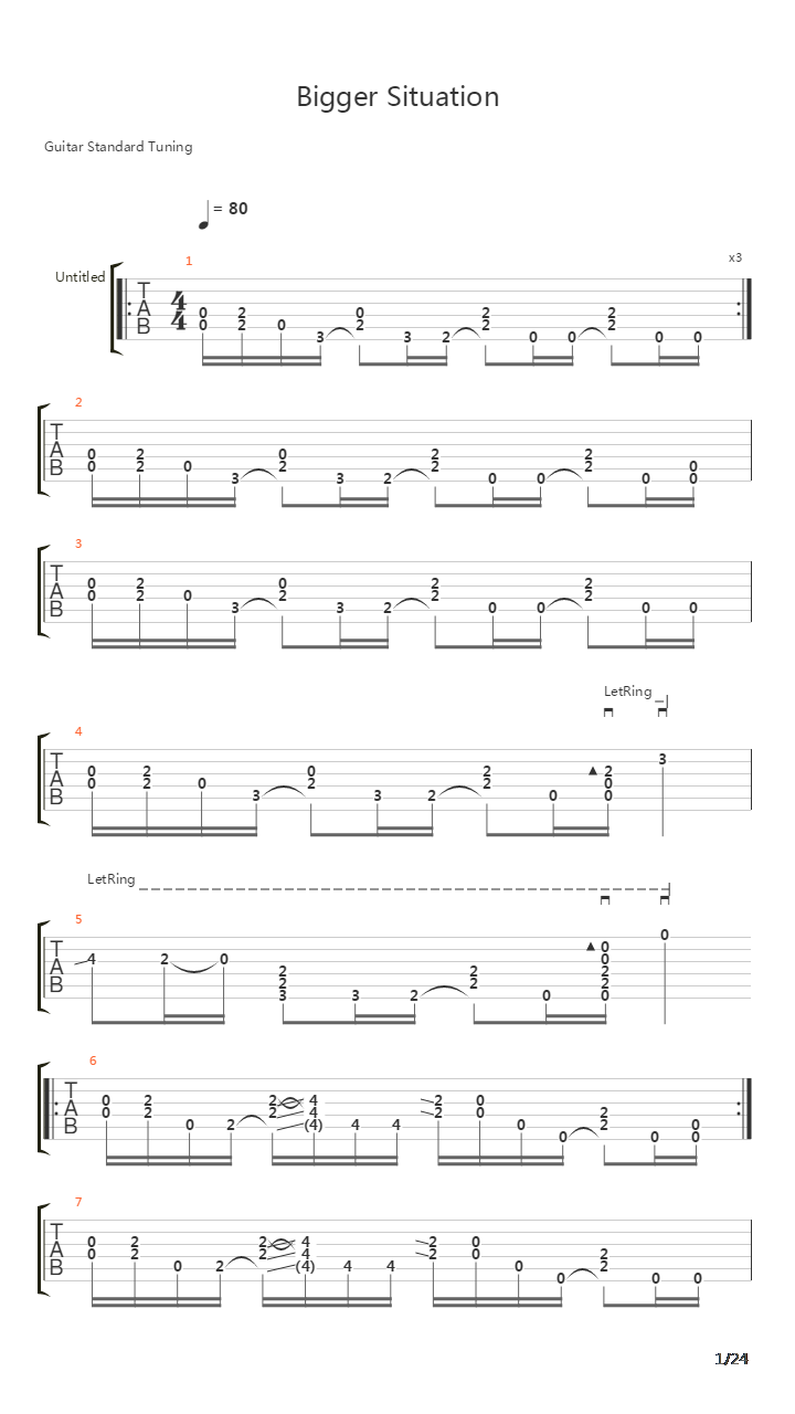 Bigger Situation吉他谱