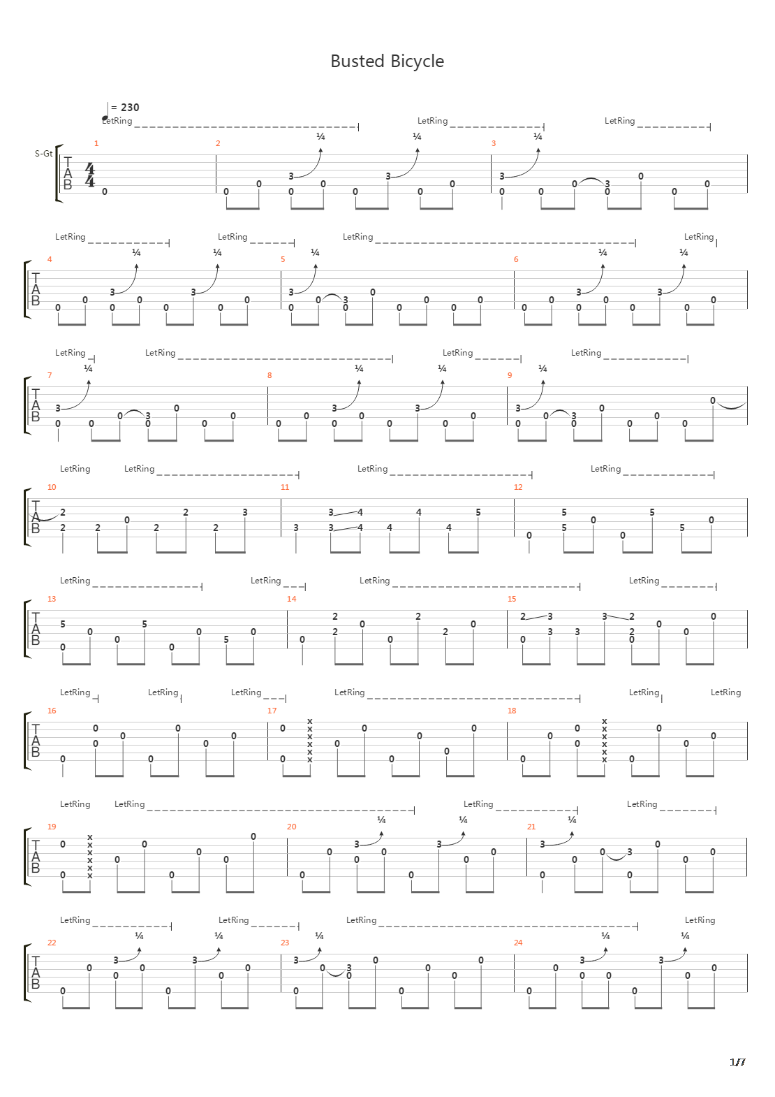 Busted Bicycle吉他谱