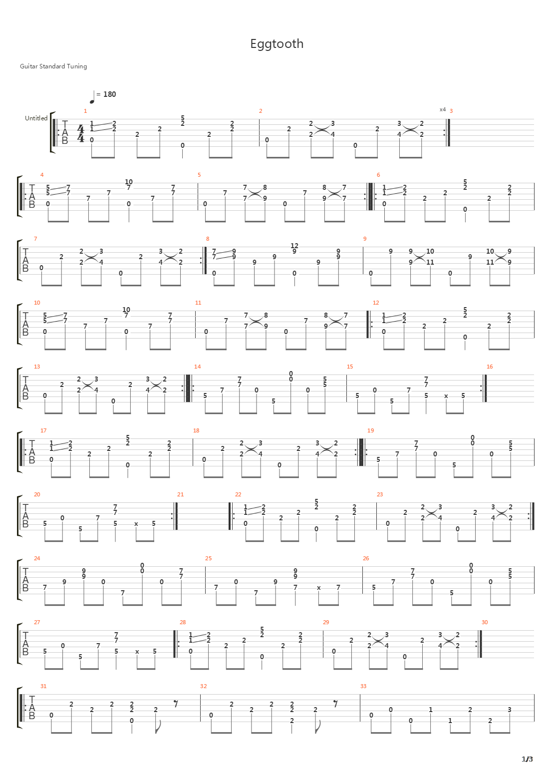 Eggtooth吉他谱