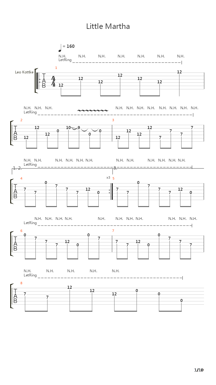 Little Martha吉他谱
