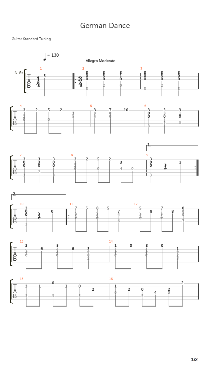 German Dance 2吉他谱