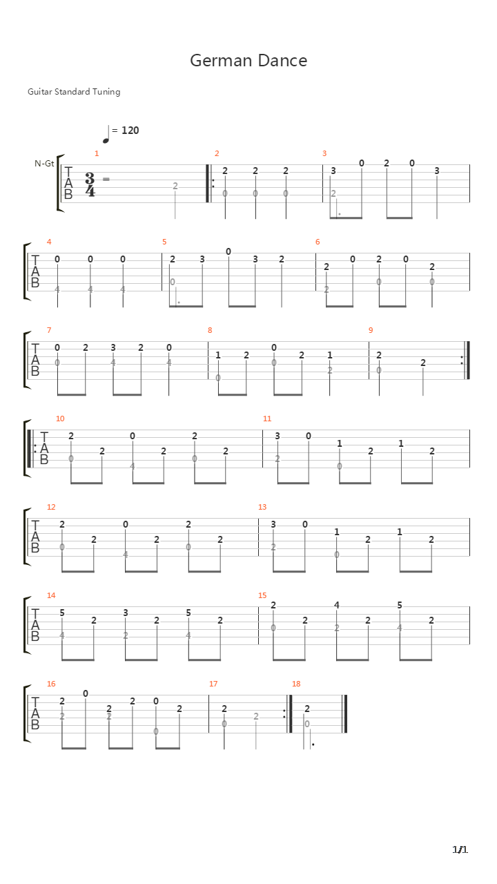 German Dance吉他谱