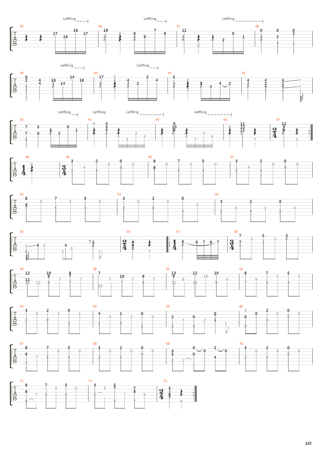 Opus 2 No 2 Sonata吉他谱