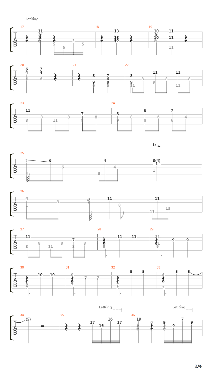 Opus 2 No 2 Sonata吉他谱