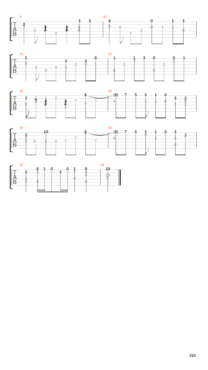 Opus 13 Rondo Theme吉他谱