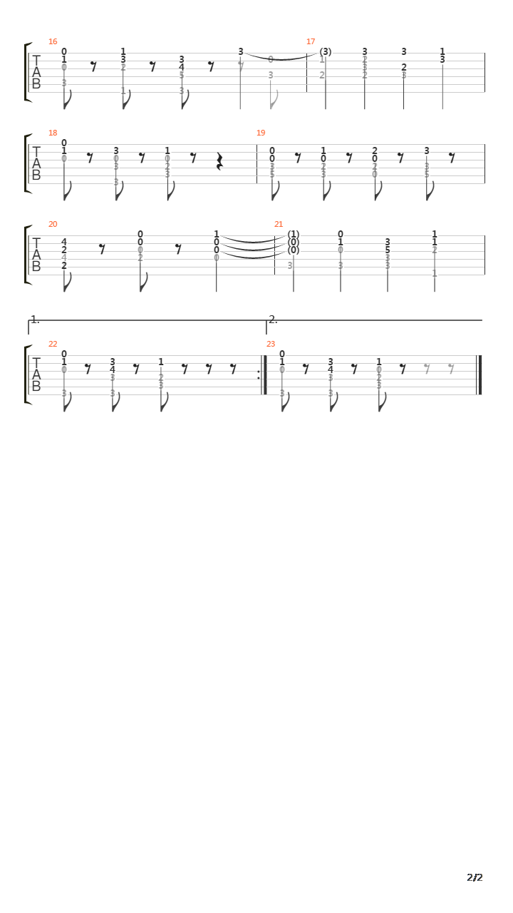 Opus 14 No 2 Andante吉他谱