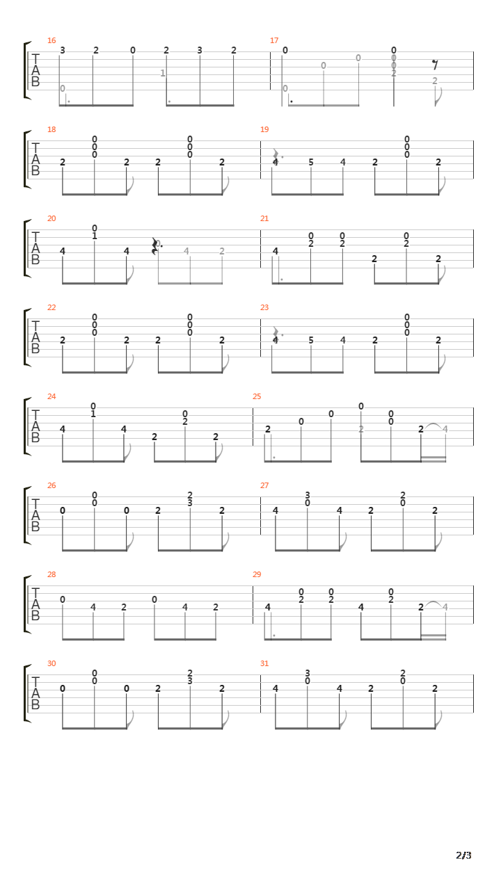 Opus 52 No 7 Marmot吉他谱