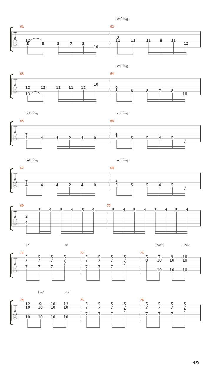 Sonata No 6 in F吉他谱