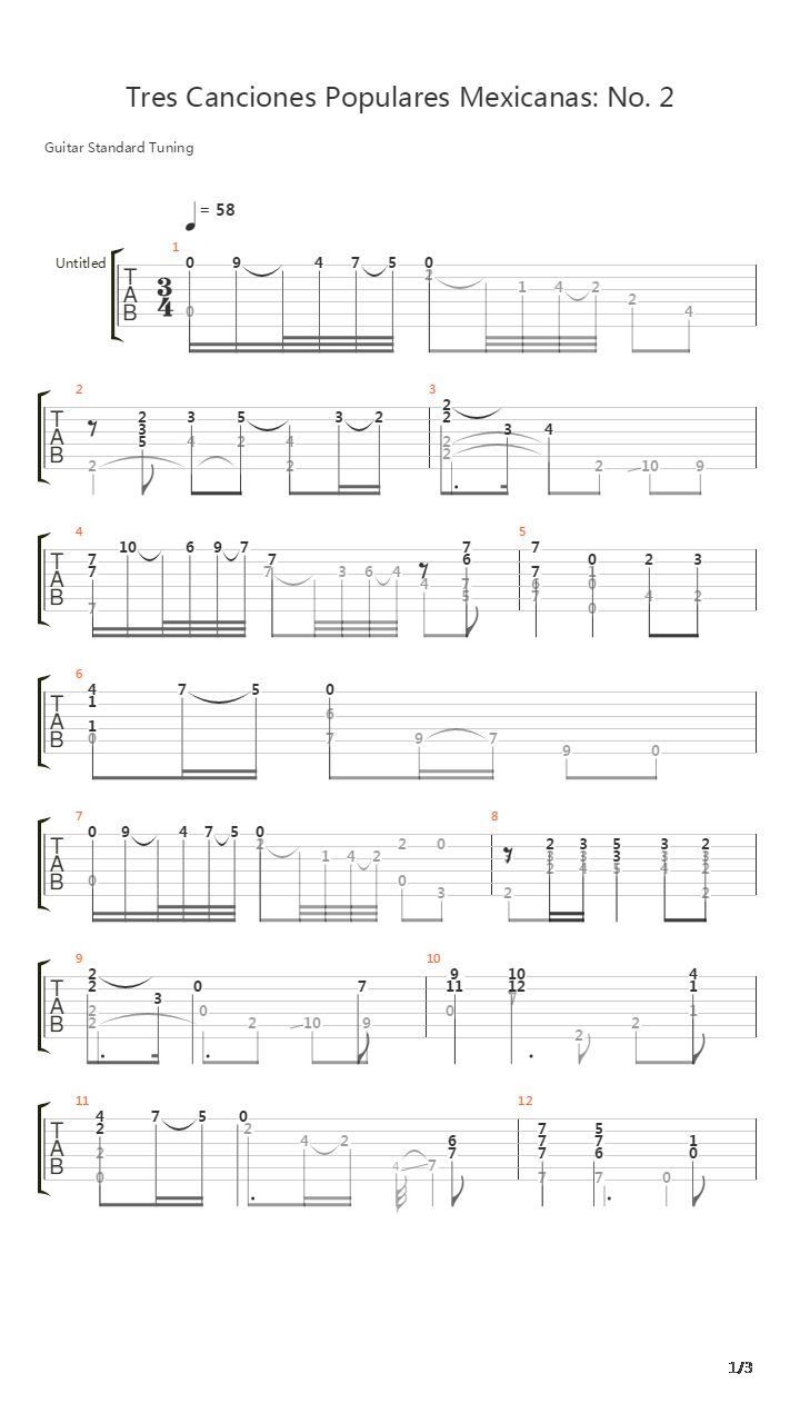 Populares Mexicanas No 2吉他谱