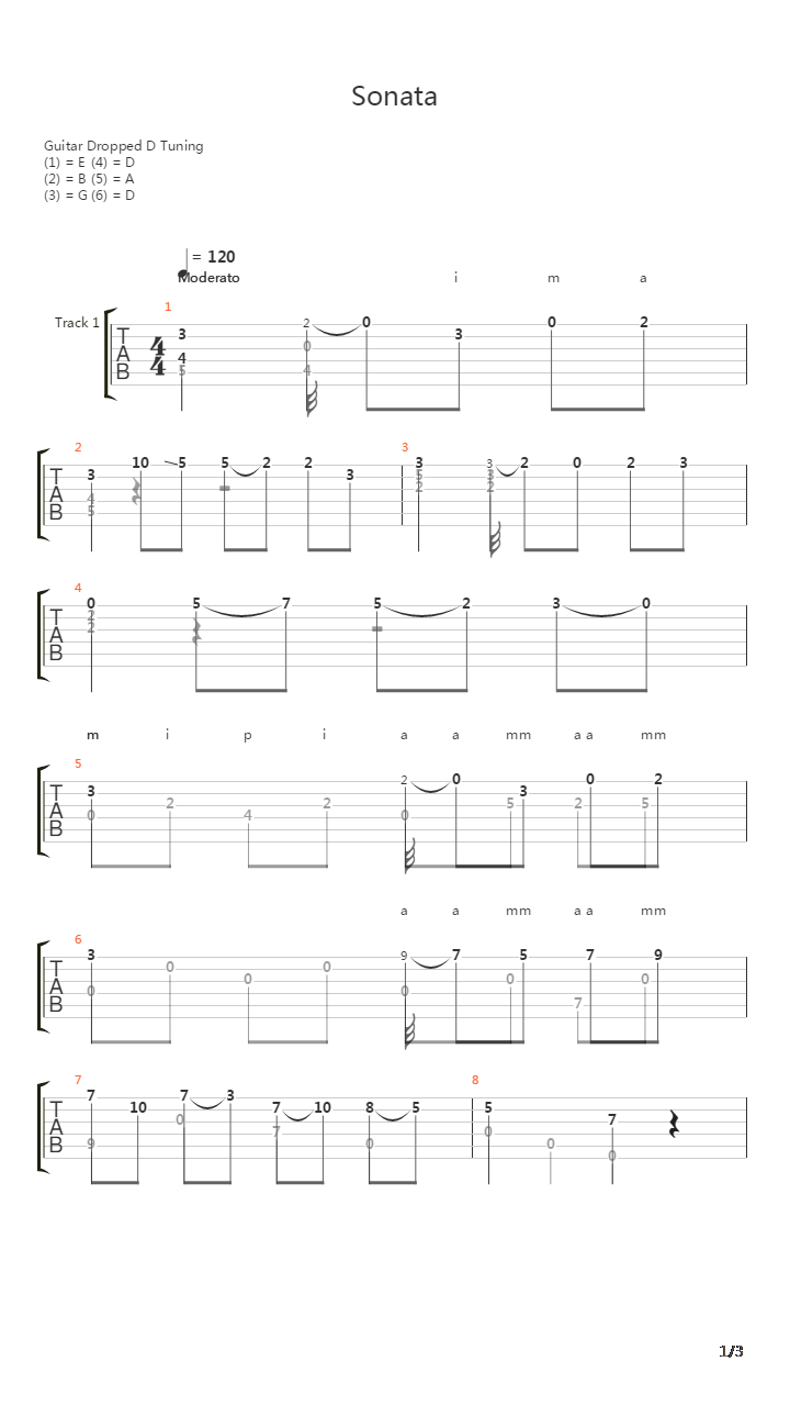 Sonata吉他谱