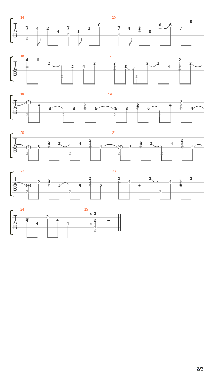 Prelude No 12吉他谱