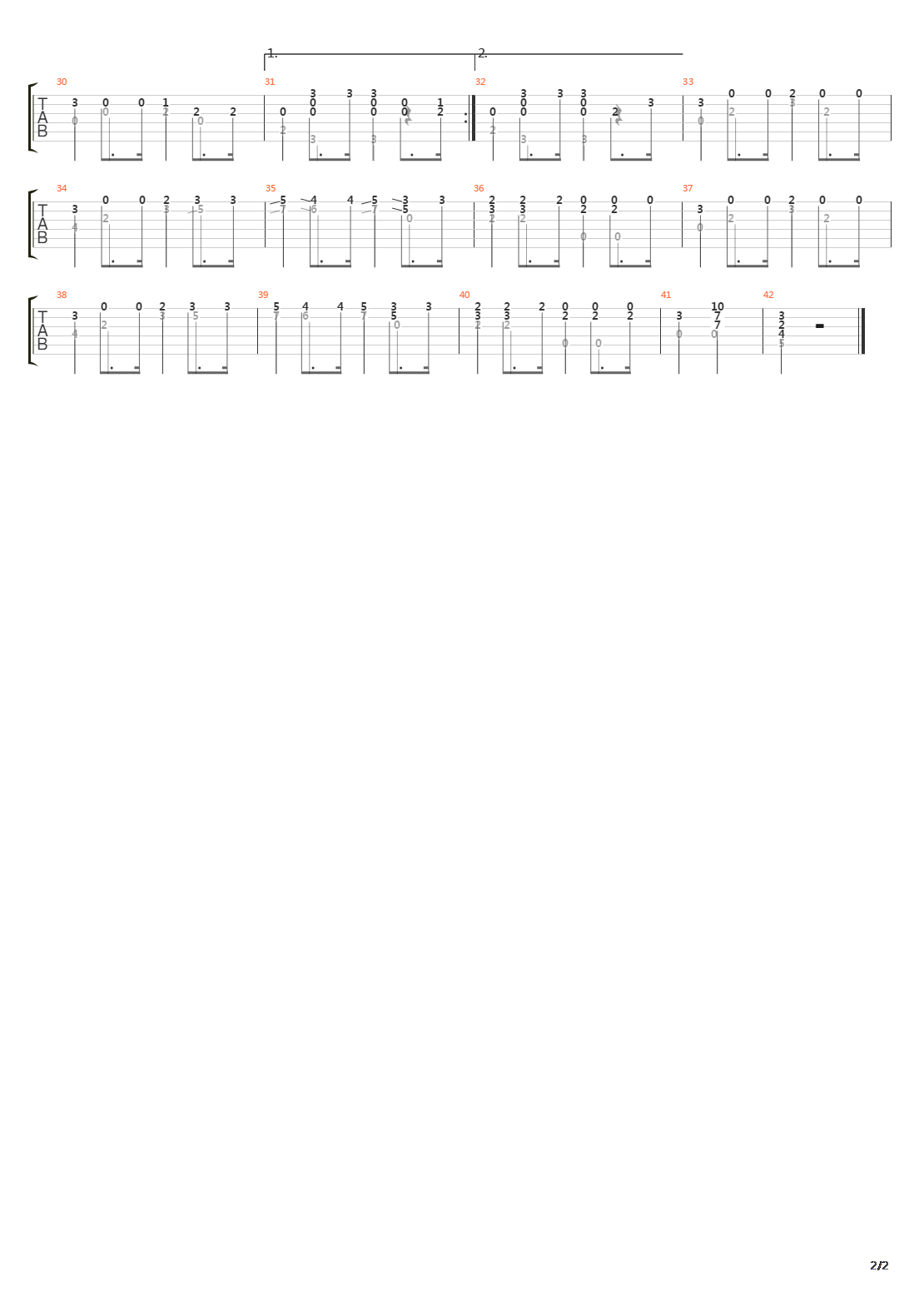 Opus 10 No 3吉他谱