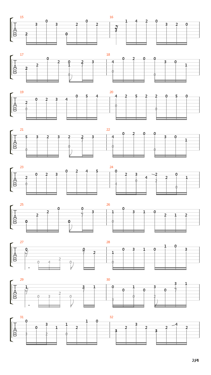 Opus 10 No 4吉他谱