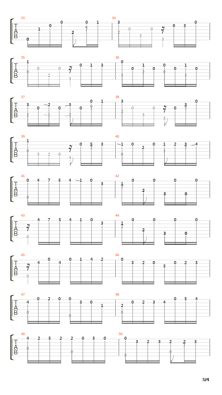 Opus 10 No 4吉他谱