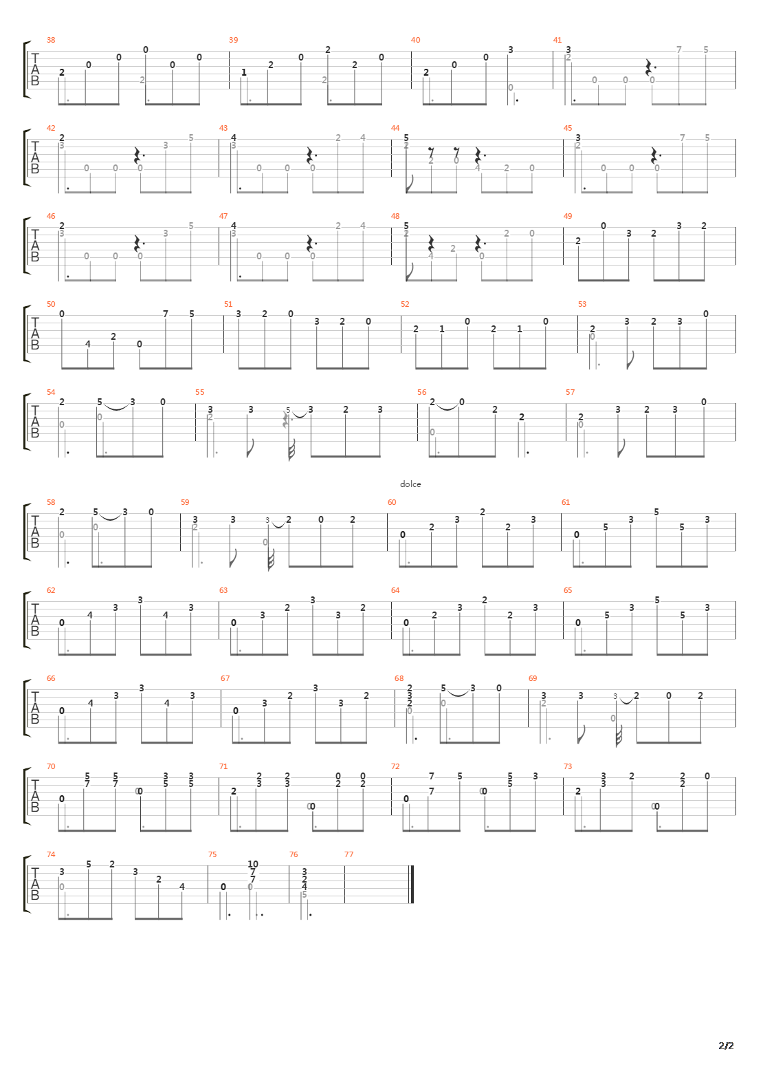 Opus 10 No 5吉他谱