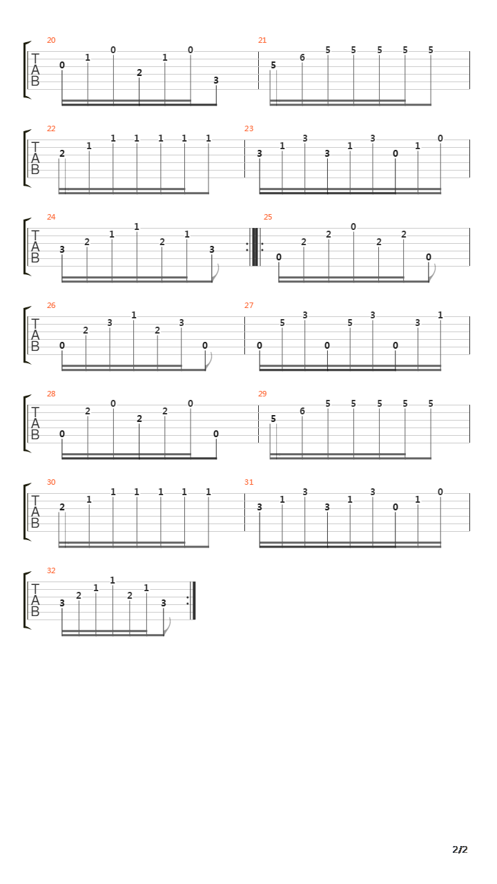 Opus 10 No 11吉他谱