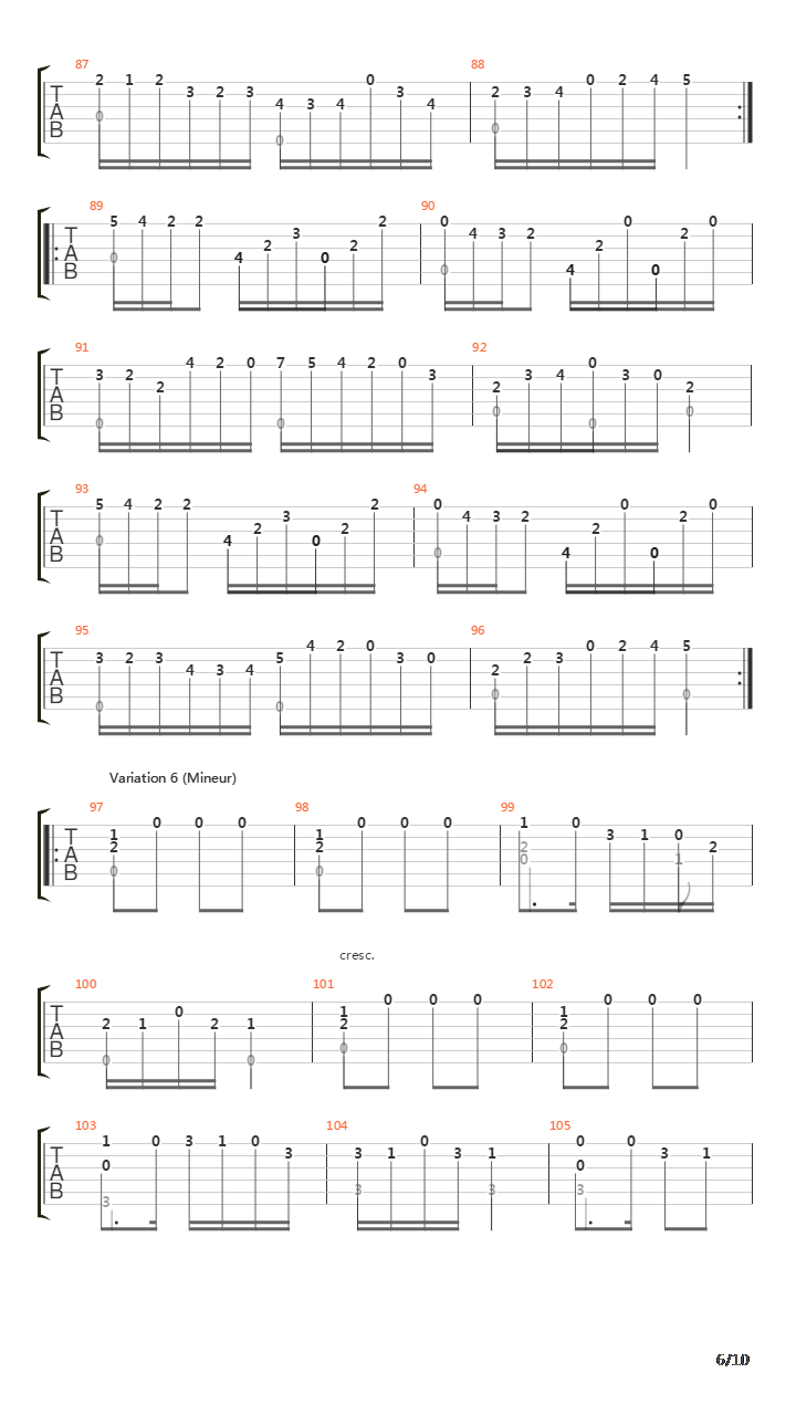 Opus 10 No 12吉他谱