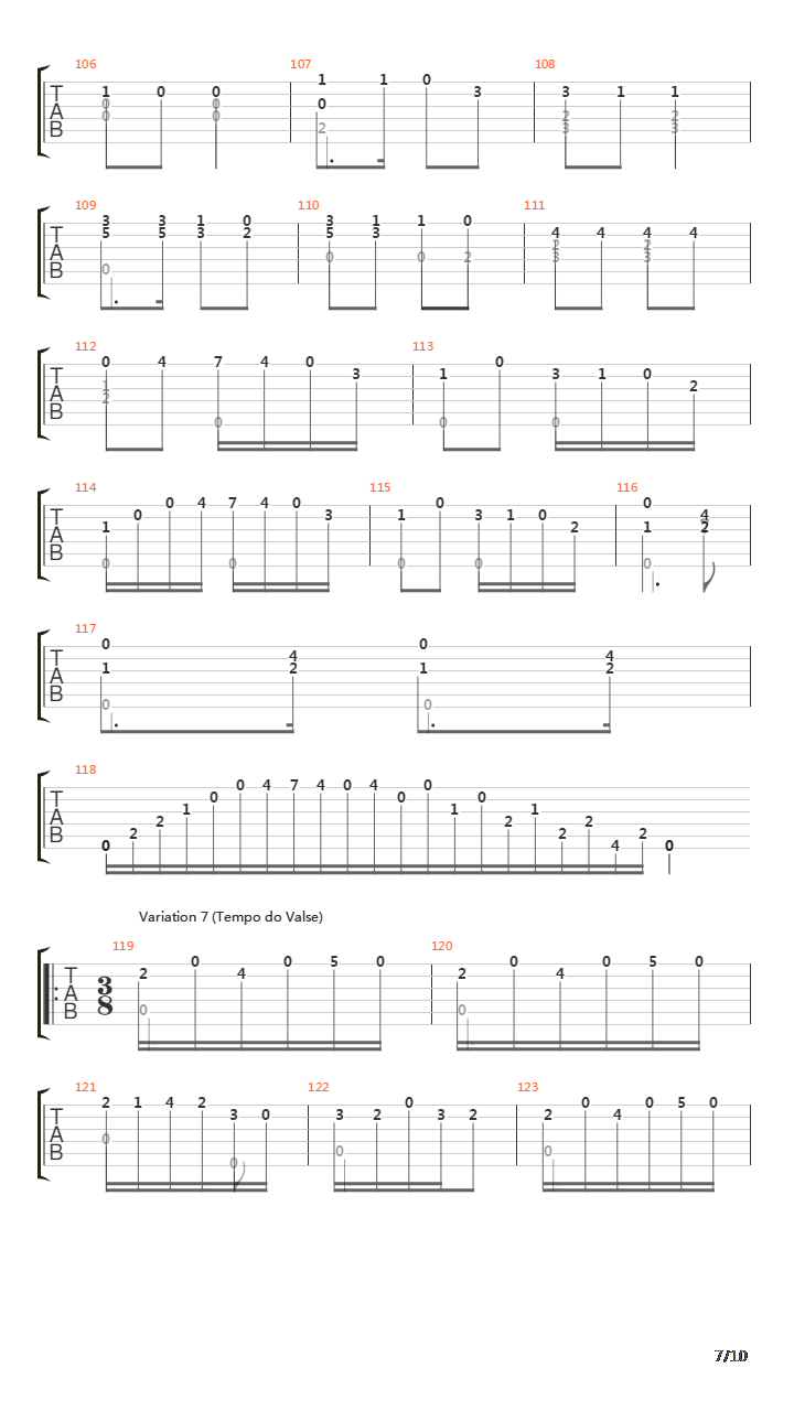 Opus 10 No 12吉他谱