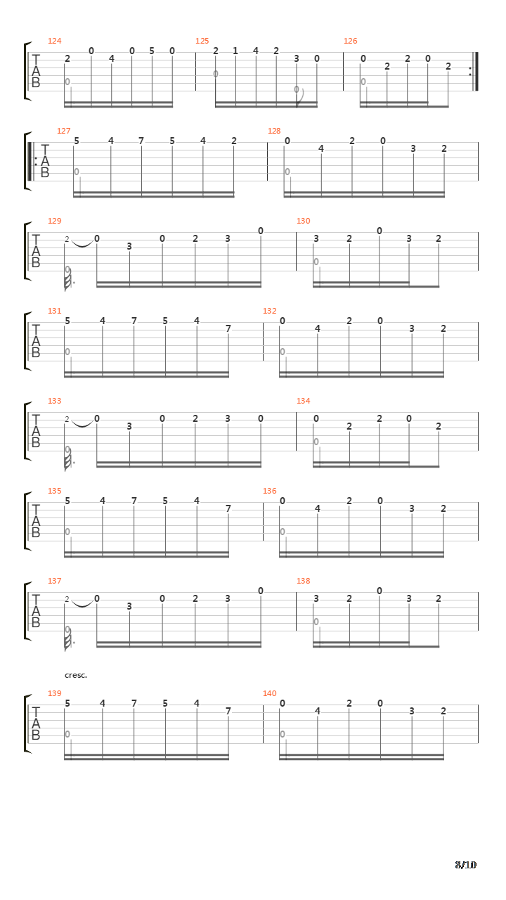 Opus 10 No 12吉他谱