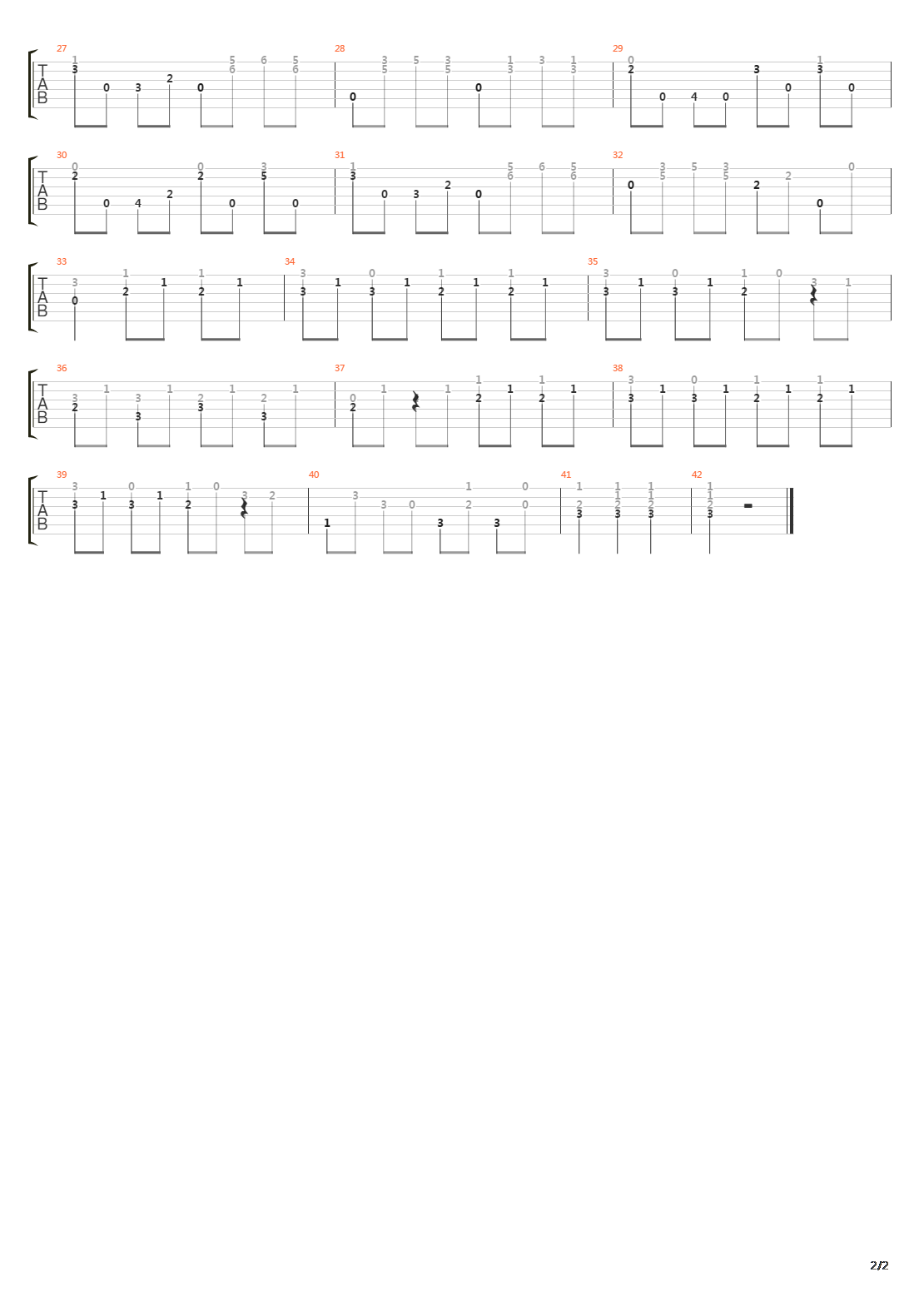 Opus 11 No 2吉他谱