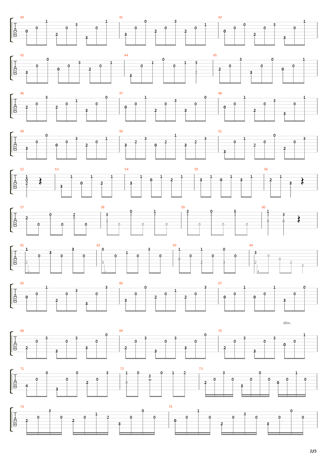 Opus 11 No 5吉他谱