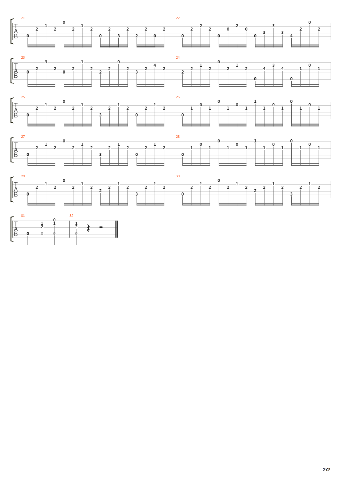 Opus 11 No 6吉他谱