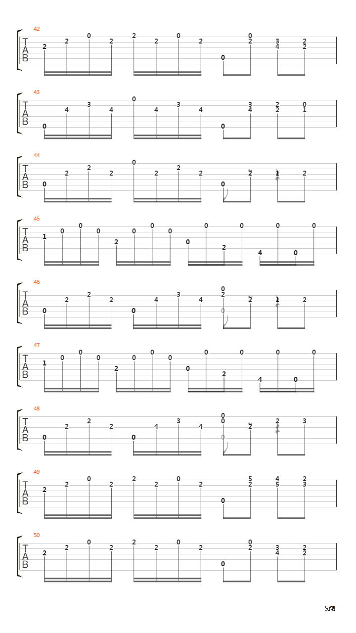 Opus 11 No 10吉他谱