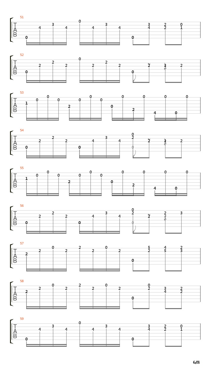 Opus 11 No 10吉他谱