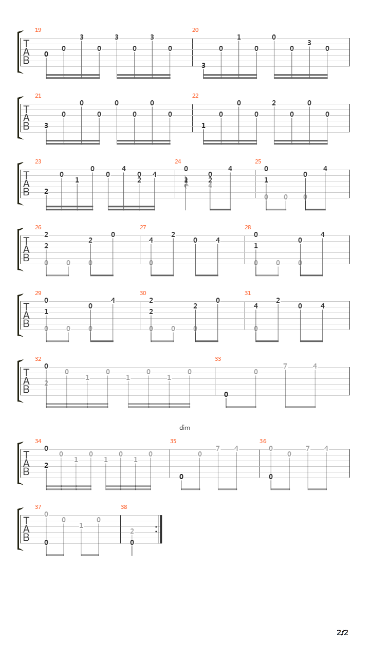 Opus 59 No 19吉他谱