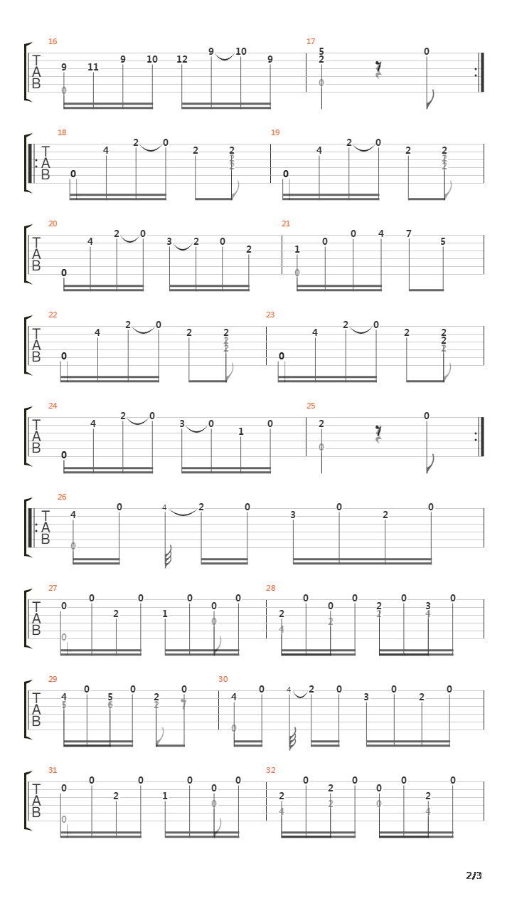 Opus 59 No 29吉他谱