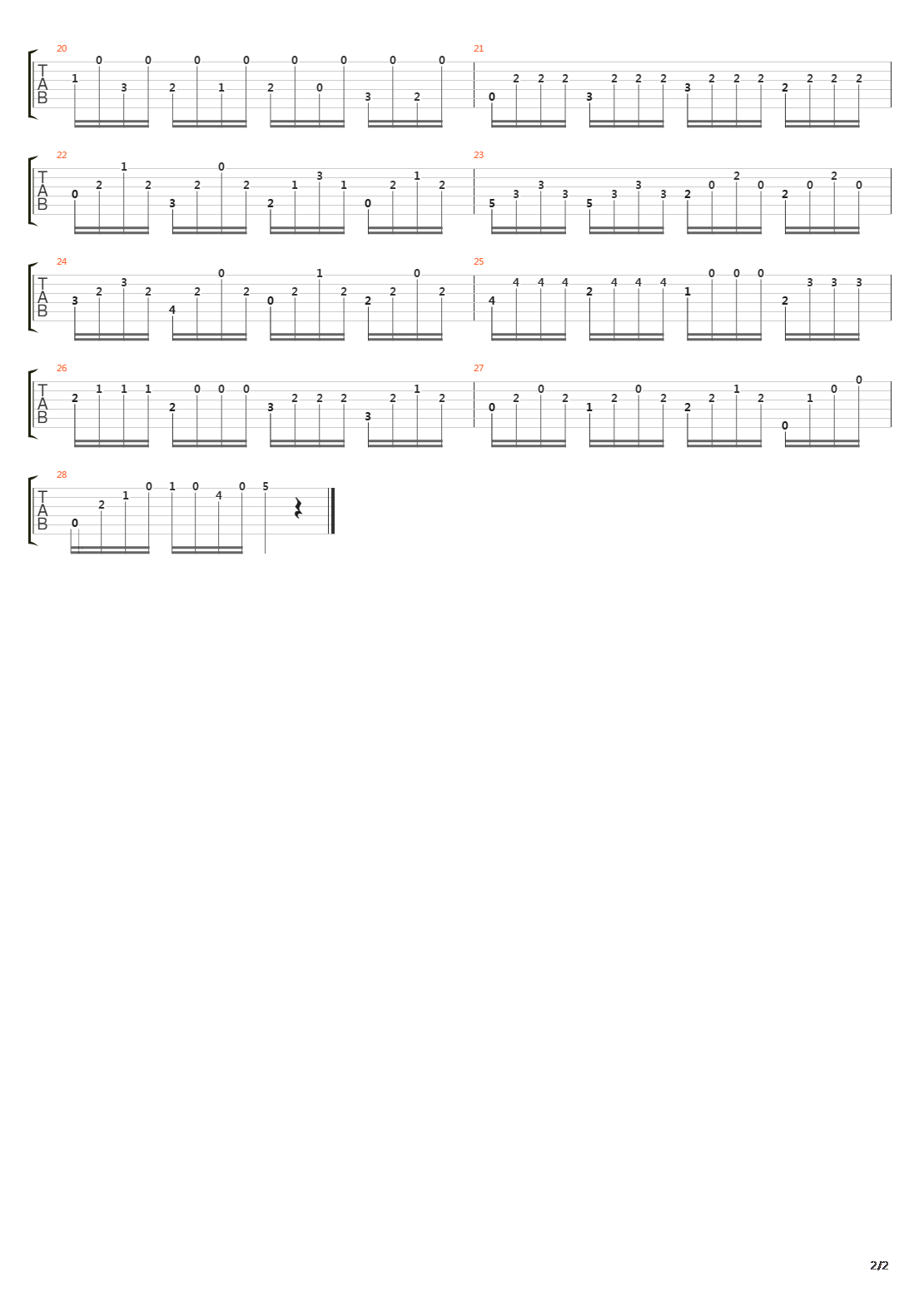 Opus 60 No 7 in A Minor吉他谱