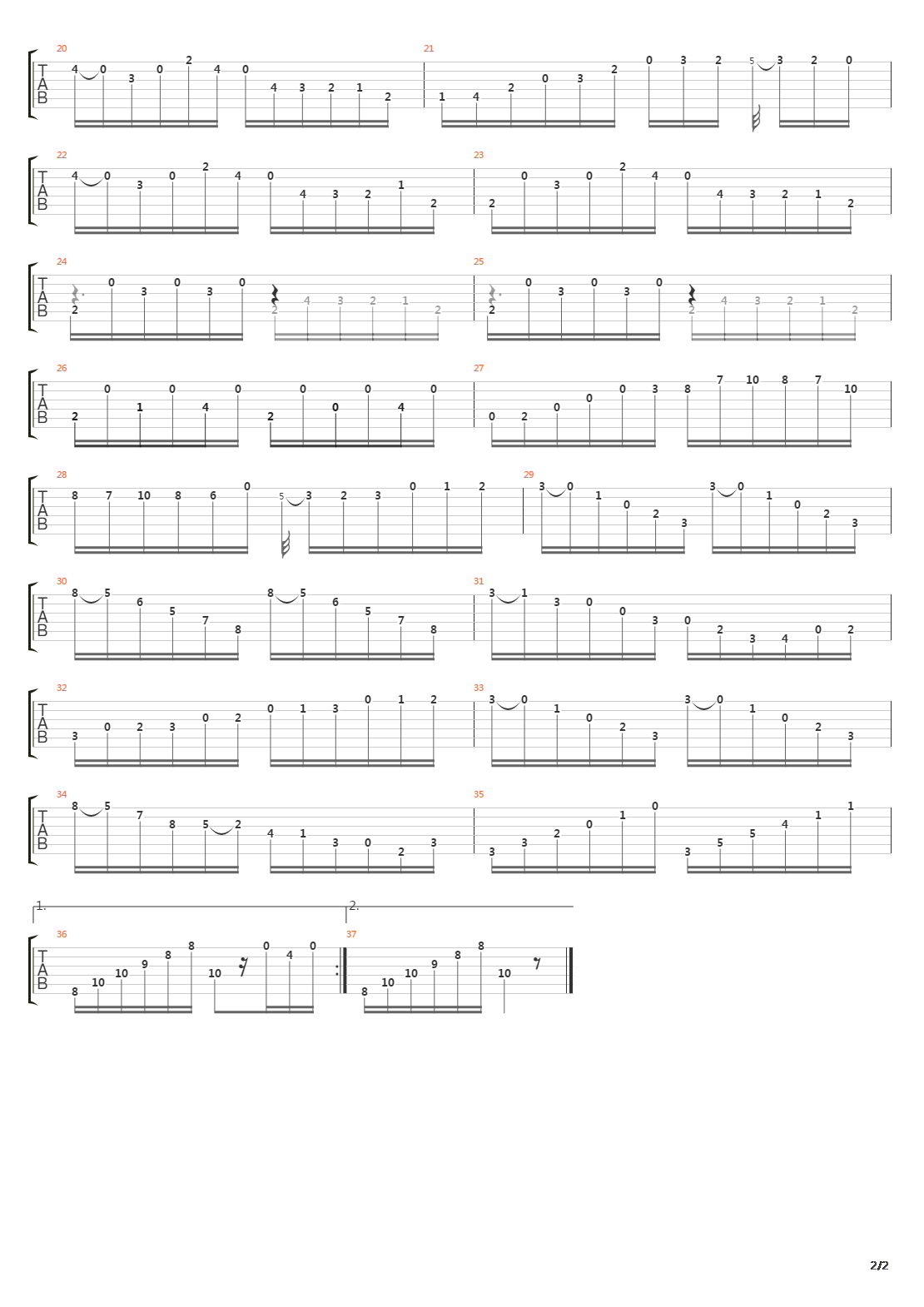 Opus 60 No 22 in C吉他谱