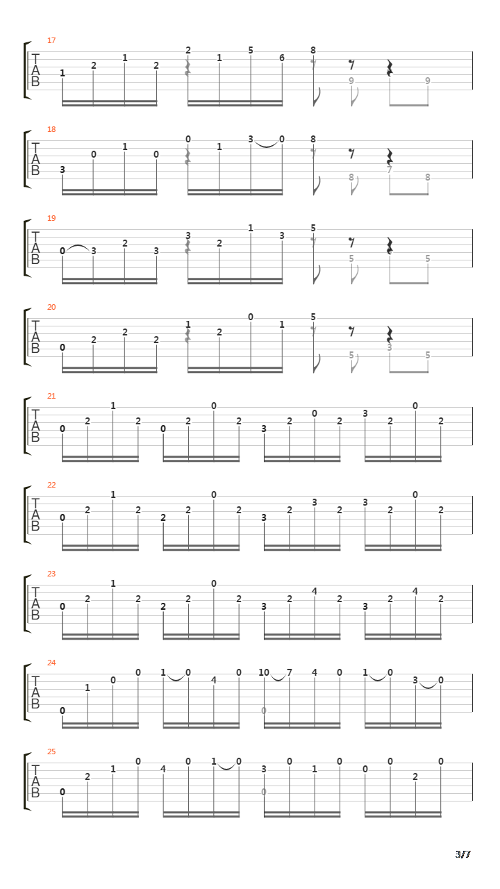 Opus 60 No 25 in A吉他谱